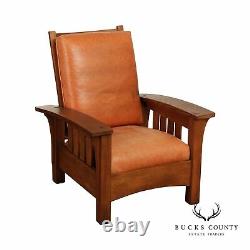 Stickley Mission Collection Oak Bow Arm Morris Chair