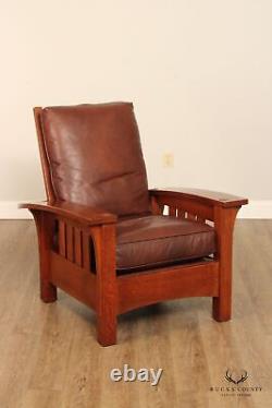 Stickley Mission Collection Oak Bow Arm Morris Chair