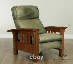 Stickley Mission Collection Oak Bow Arm Recliner