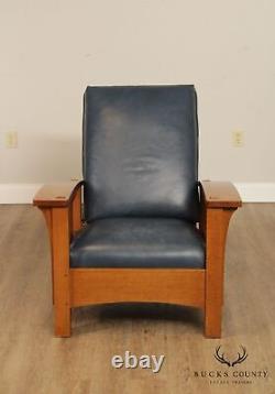 Stickley Mission Collection Oak Bow Arm Reclining Morris Chair
