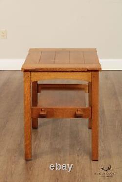 Stickley Mission Collection Oak Butterfly Top End Table