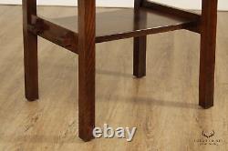 Stickley Mission Collection Oak Butterfly Top Pair End Tables