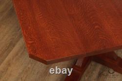 Stickley Mission Collection Oak Double Pedestal Dining Table