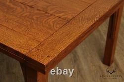 Stickley Mission Collection Oak Draw Top Dining Table