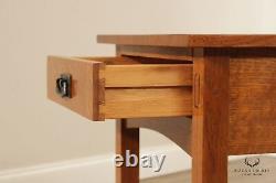 Stickley Mission Collection Oak End Table with Single-Drawer