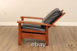Stickley Mission Collection Oak Gus Bow Arm Morris Chair