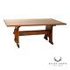 Stickley Mission Collection Oak Keyhole Trestle Dining Table