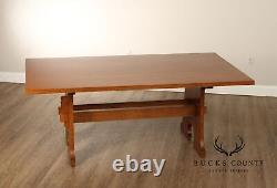 Stickley Mission Collection Oak Keyhole Trestle Dining Table