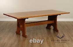 Stickley Mission Collection Oak Keyhole Trestle Table