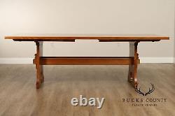 Stickley Mission Collection Oak Keyhole Trestle Table