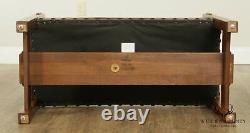 Stickley Mission Collection Oak Leather Seat Bench