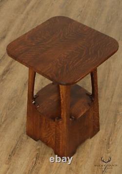 Stickley Mission Collection Oak'Limbert' Pedestal Side Table
