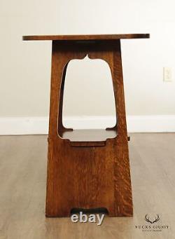 Stickley Mission Collection Oak'Limbert' Pedestal Side Table