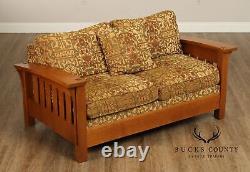 Stickley Mission Collection Oak Orchard Street Sofa Settee