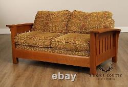 Stickley Mission Collection Oak Orchard Street Sofa Settee