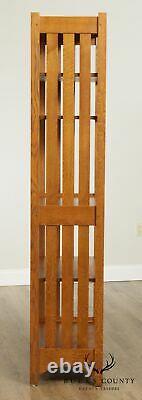 Stickley Mission Collection Oak Pair Open Bookcases