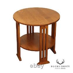 Stickley Mission Collection Oak Round Table