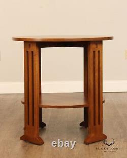 Stickley Mission Collection Oak Round Table