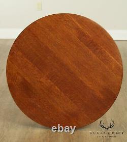 Stickley Mission Collection Oak Round Top Bistro Table (B)