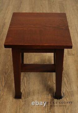 Stickley Mission Collection Oak Roycroft Tabouret Table