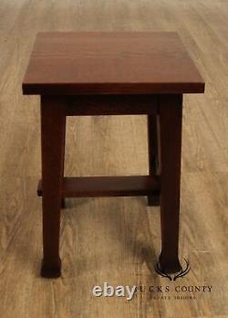 Stickley Mission Collection Oak Roycroft Tabouret Table