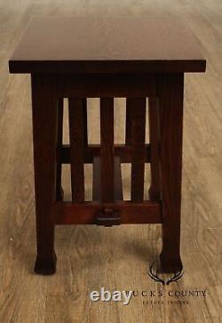 Stickley Mission Collection Oak Roycroft Tabouret Table