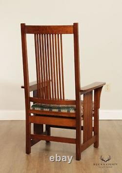 Stickley Mission Collection Oak Spindle Armchair