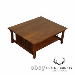 Stickley Mission Collection Oak Spindle Coffee Table