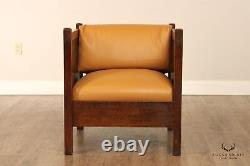 Stickley Mission Collection Oak Spindle Cube Chair