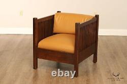 Stickley Mission Collection Oak Spindle Cube Chair