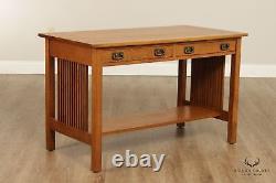 Stickley Mission Collection Oak Spindle Desk or Library Table