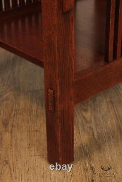 Stickley Mission Collection Oak Spindle End Table