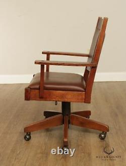 Stickley Mission Collection Oak Swivel Office Chair