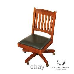 Stickley Mission Collection Oak Swivel Office Desk Chair