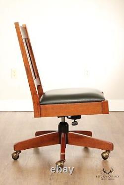 Stickley Mission Collection Oak Swivel Office Desk Chair