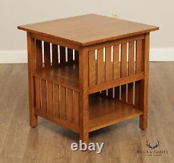 Stickley Mission Collection Oak Three-Tier Book Table