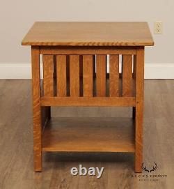 Stickley Mission Collection Oak Three-Tier Book Table