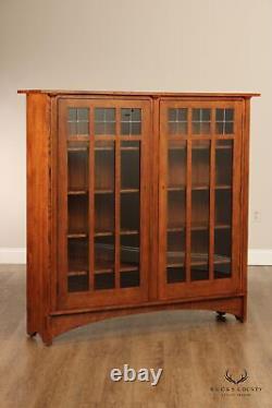 Stickley Mission Collection Oak Two Door Bookcase