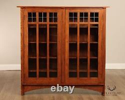 Stickley Mission Collection Oak Two Door Bookcase