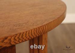 Stickley Mission Collection Oak Two-Tier Round Table
