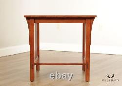 Stickley Mission Collection Oak Two-Tier Spindle Lamp Table