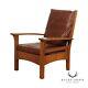 Stickley Mission Collection Oak and Leather Lounge Armchair
