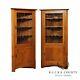 Stickley Mission Collection Pair Oak Corner Cabinets