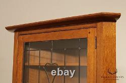 Stickley Mission Collection Pair Oak Corner Cabinets