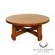 Stickley Mission Collection Round Oak Commemorative Coffee Table