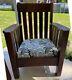 Stickley Mission Furniture Chair and Settee Tiger Oak Slat back Early 1900's