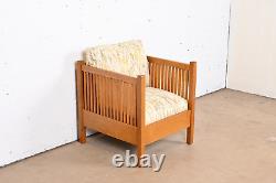 Stickley Mission Oak Arts & Crafts Spindle Lounge Chair