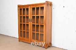 Stickley Mission Oak Arts and Crafts Bookcase Cabinet