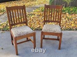 Stickley Mission Oak Collection Pair Of Cottage Side Dining Chairs Onondaga