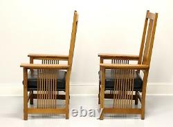 Stickley Mission Oak Dining Armchairs Pair